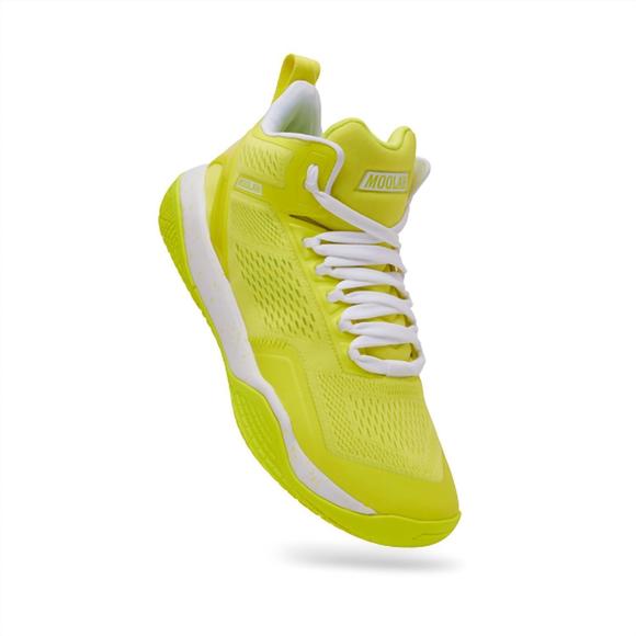 NEW MOOLAH women\'s neovolt pro mid highlight tape shoes in green/yellow/verde/am